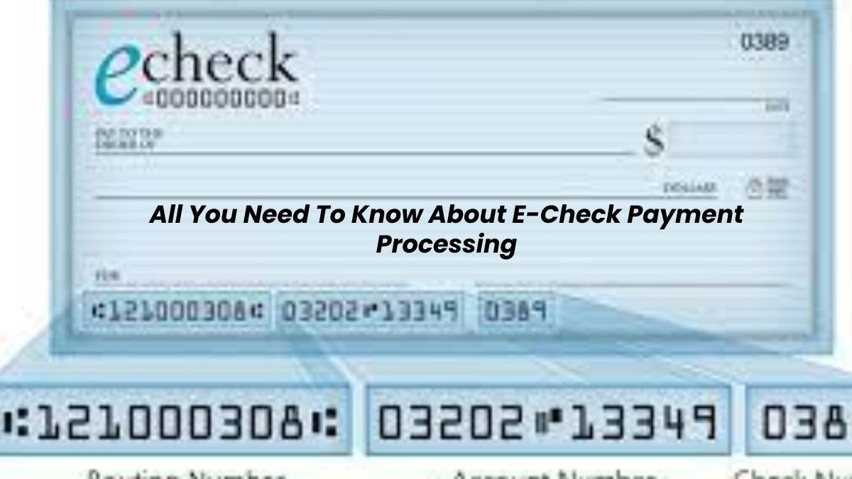 All You Need To Know About E-Check Payment Processing