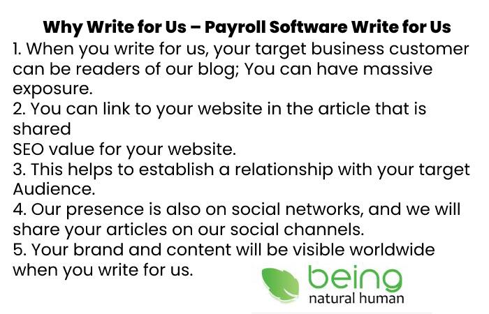 Why Write for Us – Payroll Software Write for Us