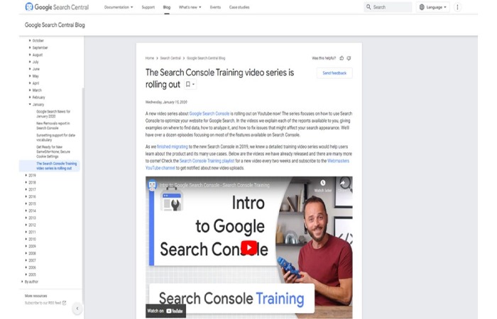 Google Search Console Training