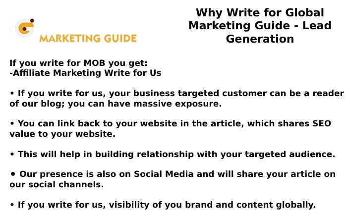 Why Write for GlobalMarketingGuide – Lead Generation