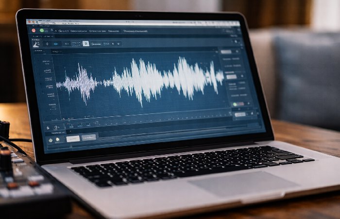 audio waveform editing on computer during speech processing