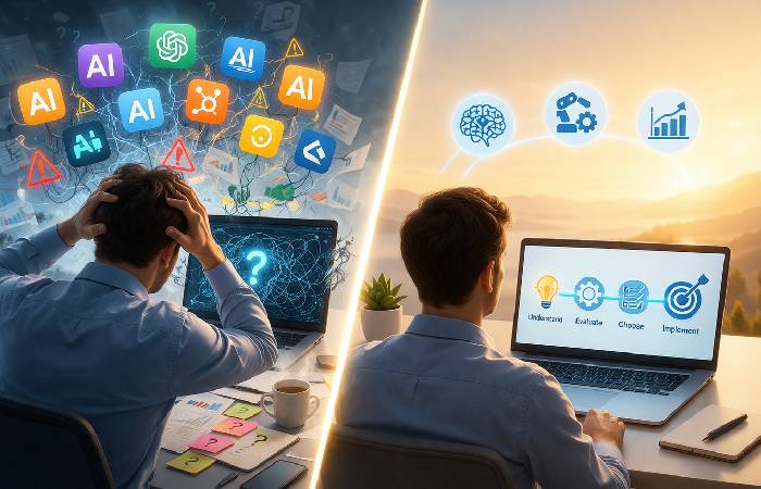 difference between AI tools overload and clear understanding