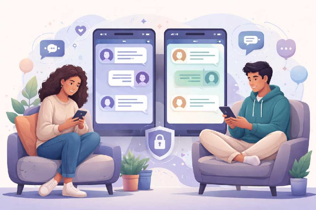 How Anonymous Chat Enhances Mental Health Support Anonymous chat mental health support concept