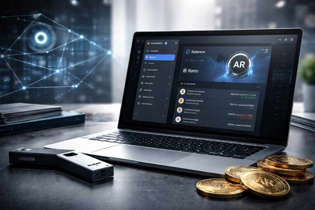 AR Wallet: Best Options, Setup & Security Guide (2026) Arweave AR wallet managing crypto tokens with secure keyfile storage