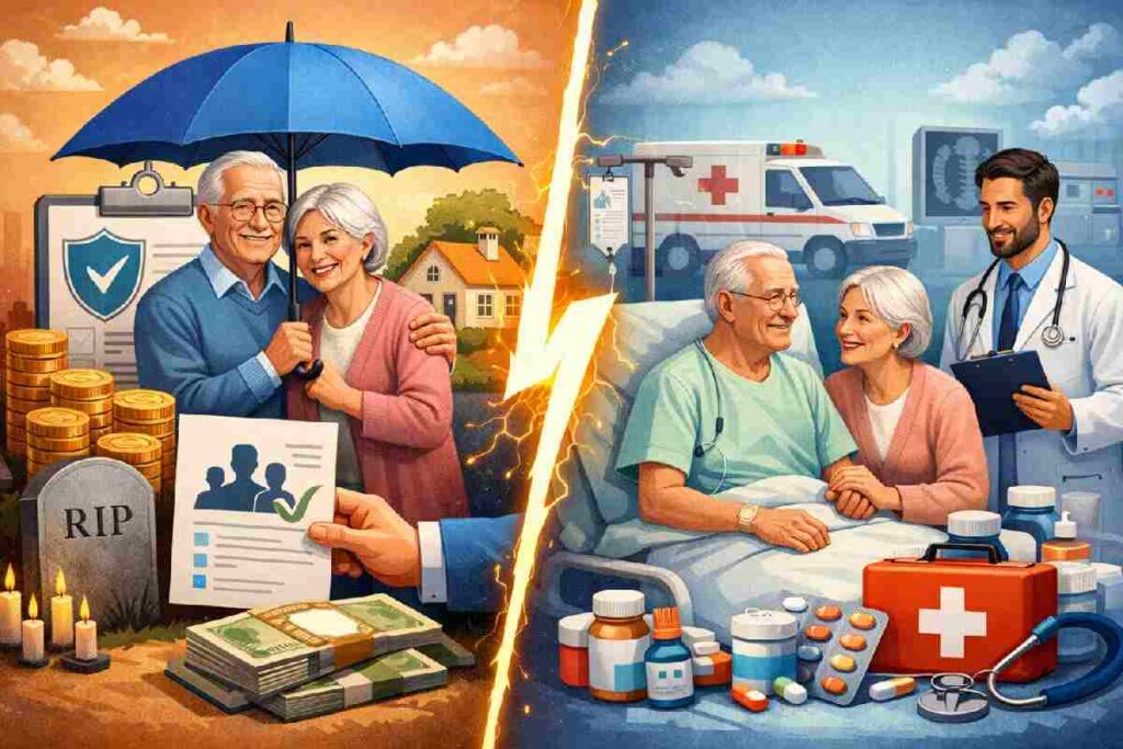 Term insurance vs mediclaim plans comparison for senior citizens