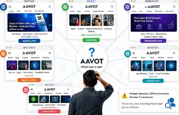 Different Aavot websites creating confusion for users