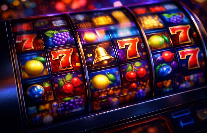slot machine reels showing random outcomes concept