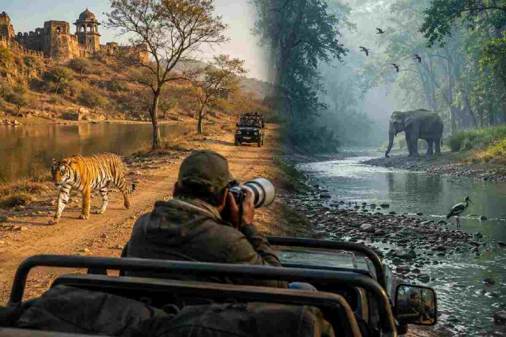 Compare Corbett and Ranthambore for a 5 Day Wildlife Photography Trip in November on a 50K Budget Wildlife photography comparison between Ranthambore and Corbett national parks in India