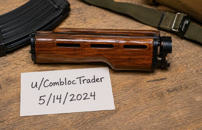 AK part with handwritten timestamp verification note